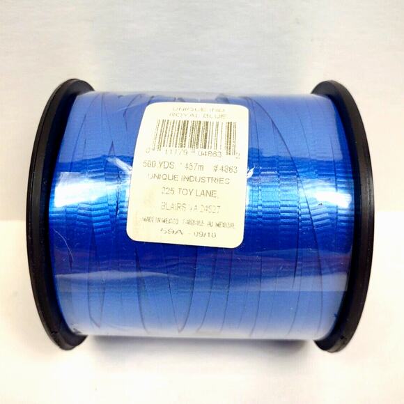 Unique 500 YDS Royal Blue Crimped Curling Ribbon Party Supply Sealed New - Picture 5 of 5